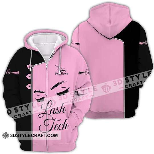 Unisex Shirt - Custom Name Lash Teach Pink And Black Shirt style option 4