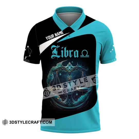 Unisex Shirt, Custom Name Libra Shirt, Zodiac Polo Long Sleeve Shirt, Zodiac Apparel, Gift for Libra style option 4