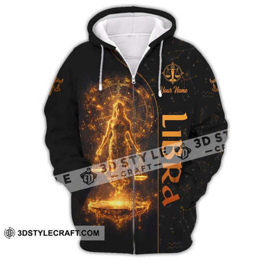 Unisex Shirt, Custom Name Libra Shirt, Zodiac Polo Long Sleeve Shirt, Zodiac Apparel, Gift for Libra style option 2