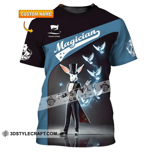 Unisex Shirt Custom Name Magician Long Sleeve Polo T-Shirt