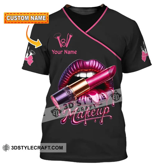 Unisex Shirt, Custom Name Make Up Artist Shirt, Make Up Artist T-Shirt, Make Up Artist Gift style option 1