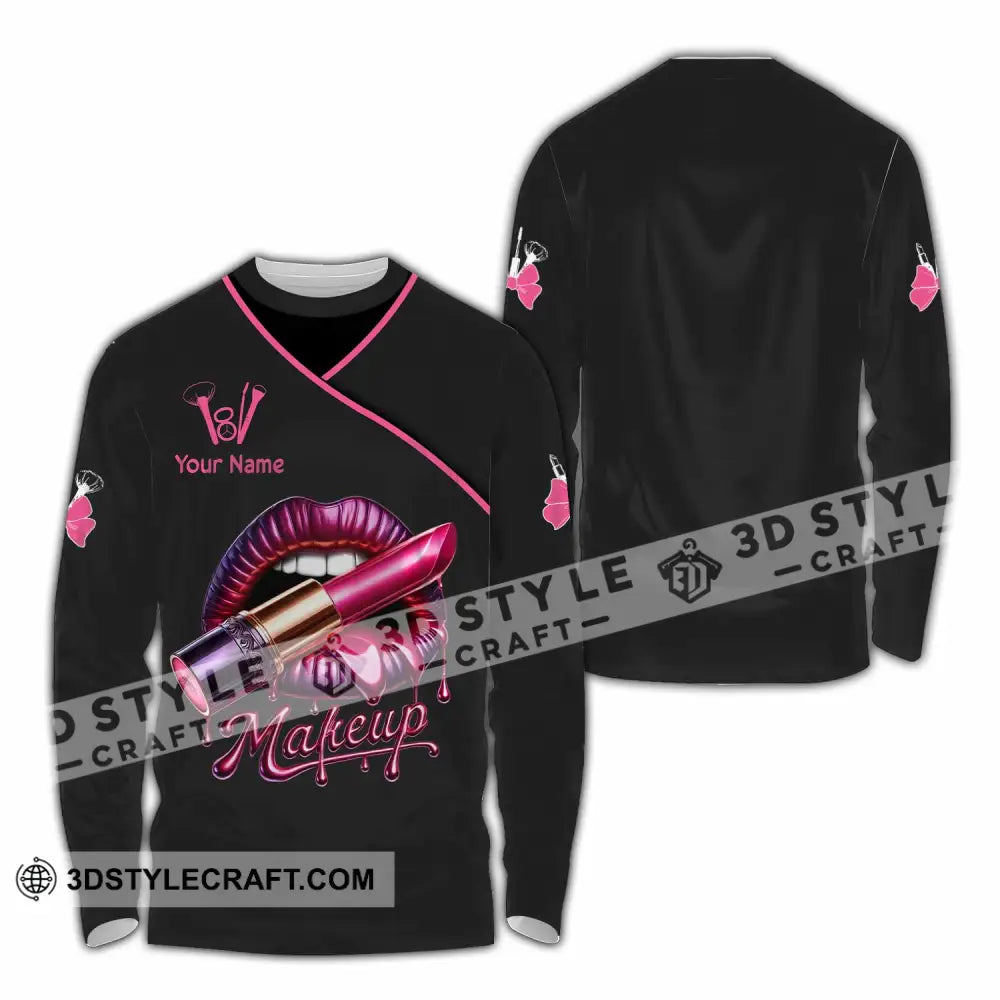 Unisex Shirt Custom Name Make Up Artist T-Shirt Gift Long Sleeve / S T-Shirt
