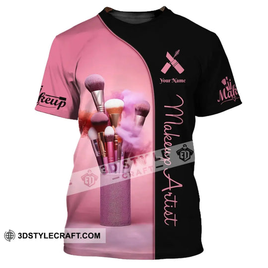 Unisex Shirt, Custom Name Makeup Artist Shirt, Makeup Artist T-Shirt, Gift for Makeup Artist style option 2