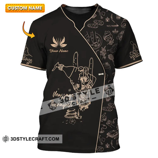 Unisex Shirt - Custom Name Massage Therapist Shirt Hand style option 1