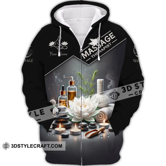 Unisex Shirt, Custom Name Massage Therapist Shirt, Massage Therapist Polo Long Sleeve Shirt style option 3