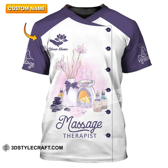Unisex Shirt - Custom Name Massage Therapist Shirt Quiet Space style option 1