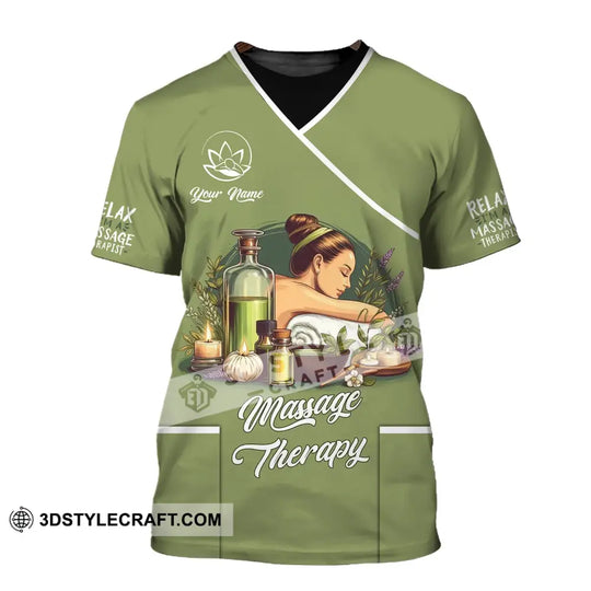 Unisex Shirt, Custom Name Massage Therapist Shirt, T-Shirt for Massage Therapists, Massage Therapists Uniform style option 2