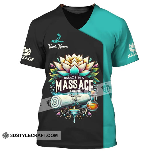 Unisex Shirt, Custom Name Massage Therapist Shirt, T-Shirt for Massage Therapists, Massage Therapists Uniform style option 2