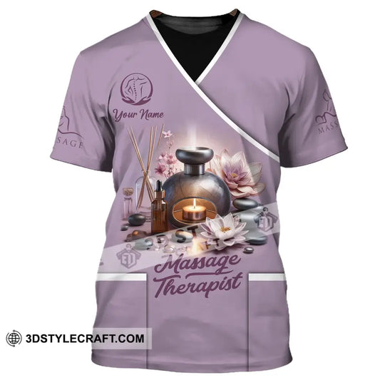 Unisex Shirt, Custom Name Massage Therapist Shirt, T-Shirt for Massage Therapists, Massage Therapists Uniform style option 2