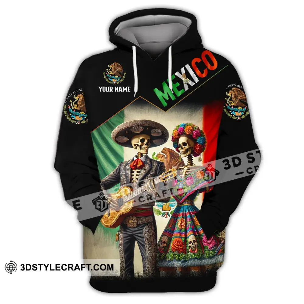 Unisex Shirt - Custom Name Mexico Couple Hoodie / S T-Shirt