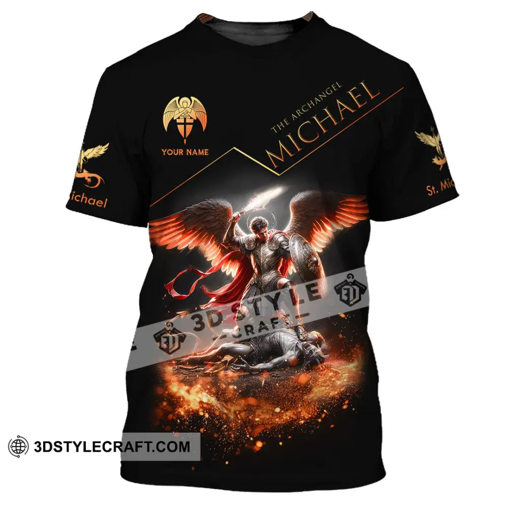 Unisex Shirt Custom Name Michael God And Satan T-Shirt / S T-Shirt