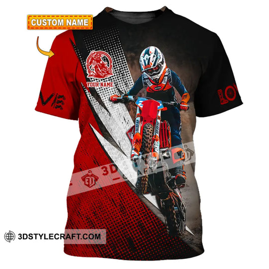 Unisex Shirt - Custom Name Motobike Shirt For Player, Love style option 1