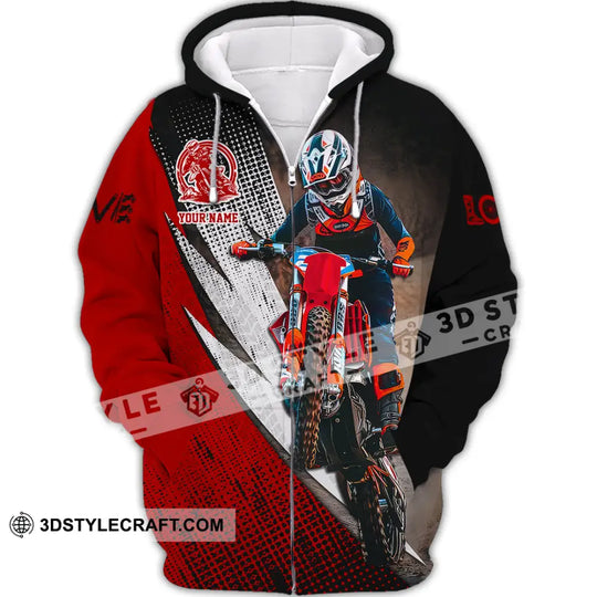 Unisex Shirt - Custom Name Motobike Shirt For Player, Love style option 2