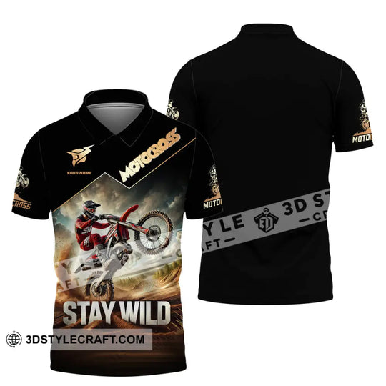 Unisex Shirt, Custom Name Motocross Shirt, Motocross Polo Long Sleeve Shirt style option 4