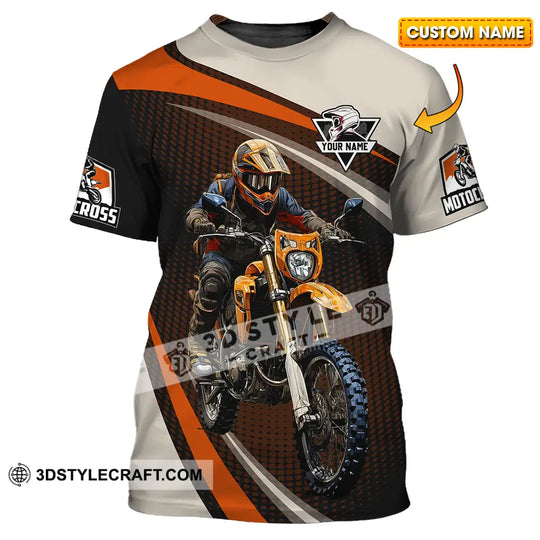 Unisex Shirt - Custom Name Motocross Shirt Racing Player style option 1
