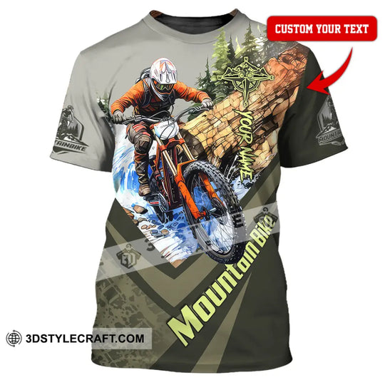 Unisex Shirt - Custom Name Mountain Bike Shirt For Player, Forest Icon style option 1