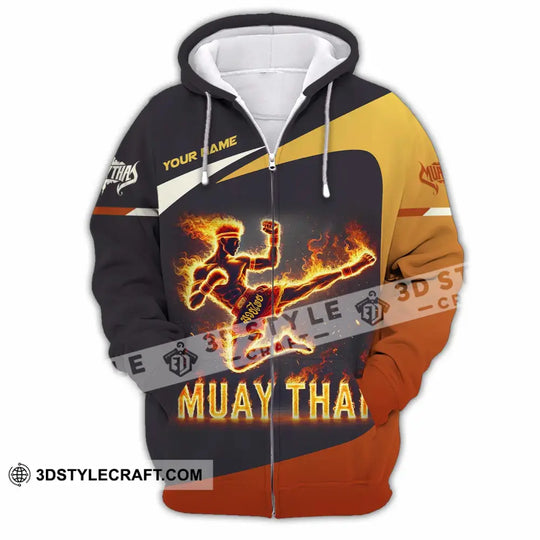 Unisex Shirt, Custom Name Muay Thai Shirt, Muay Thai Polo Long Sleeve Shirt style option 3