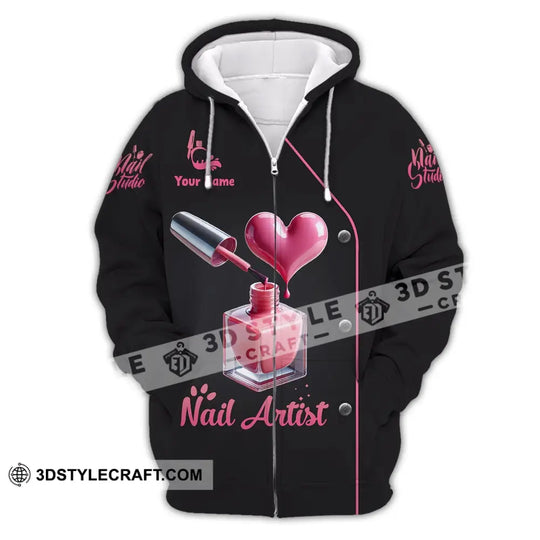Unisex Shirt - Custom Name Shirt Nail Artist style option 3