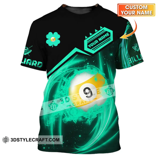 Unisex Shirt - Custom Name Neon Color Shirt, Billiard style option 1