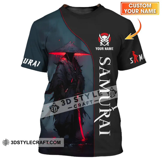 Unisex Shirt - Custom Name Night Samurai Shirt style option 1