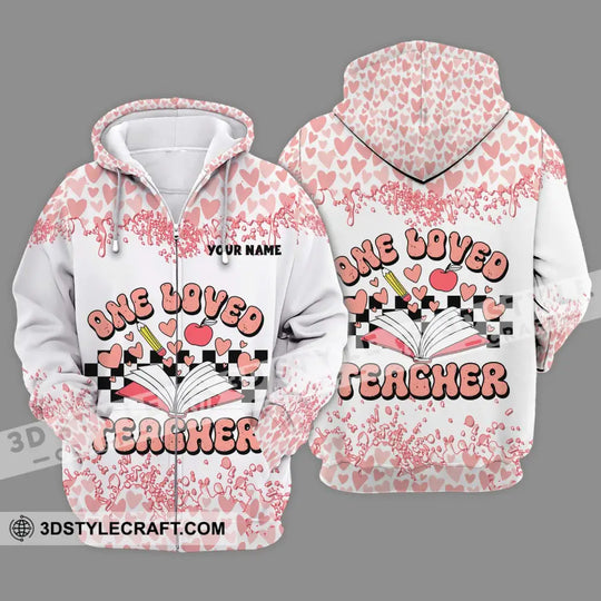 Unisex Shirt - Custom Name One Loved Teacher Shirt style option 2