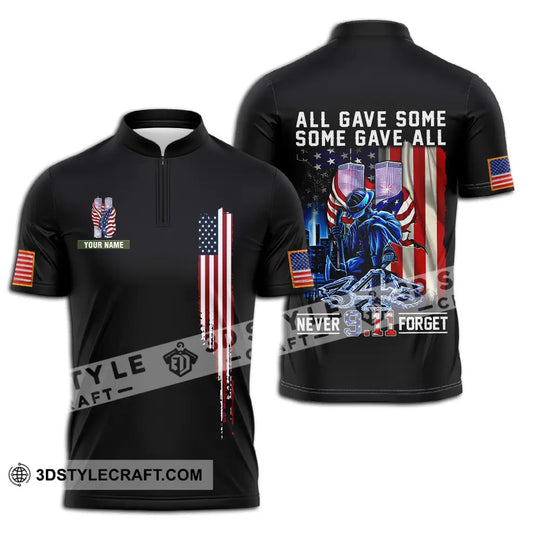 Unisex Shirt - Custom Name Patriot Day 911 Shirt, All Gave Some Some Gave All style option 2