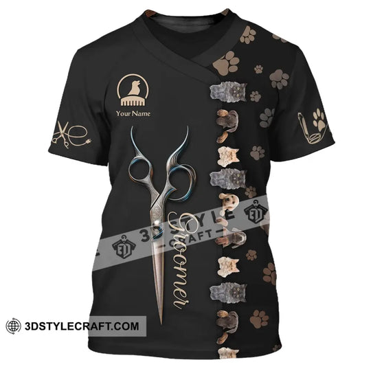 Unisex Shirt, Custom Name Pet Groomer Shirt, Pet Grooming T-Shirt, Pet Groomer Shop Shirt, Gift for Pet Groomers style option 2