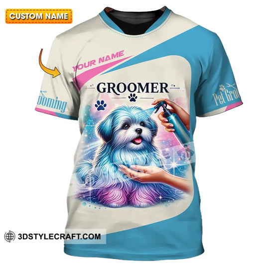 Unisex Shirt - Custom Name Pet Groomer Shirt style option 1
