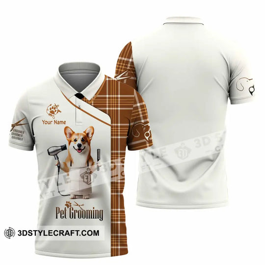 Unisex Shirt, Custom Name Pet Grooming Shirt, Pet Shop T-Shirt style option 4