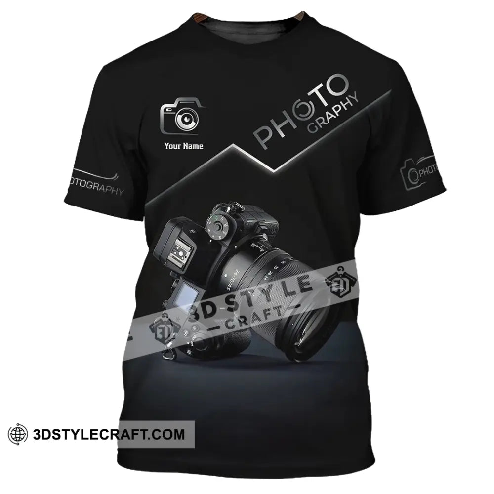 Unisex Shirt Custom Name Photographer Long Sleeve Gift T-Shirt / S T-Shirt