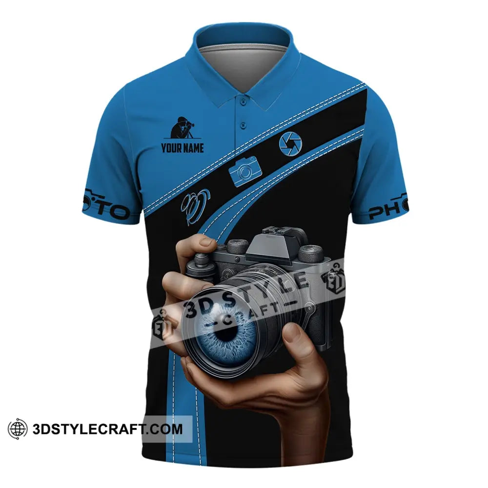 Unisex Shirt Custom Name Photographer Polo Long Sleeve / S T-Shirt