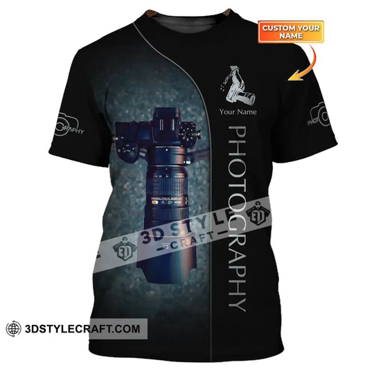 Unisex Shirt, Custom Name Photography Shirt, Gift For Photographers, Camera Lover Shirt style option 1