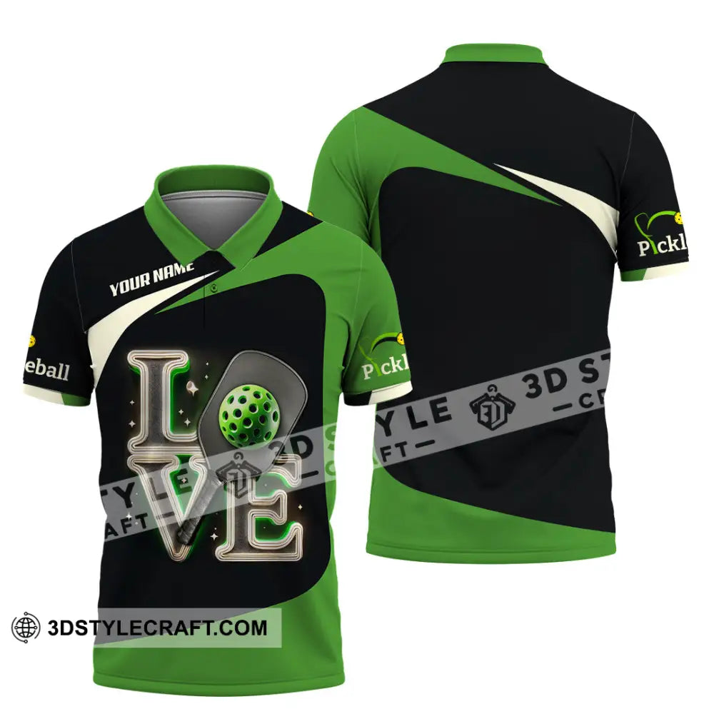 Unisex Shirt Custom Name Pickleball Lover Polo Long Sleeve Gift / S T-Shirt