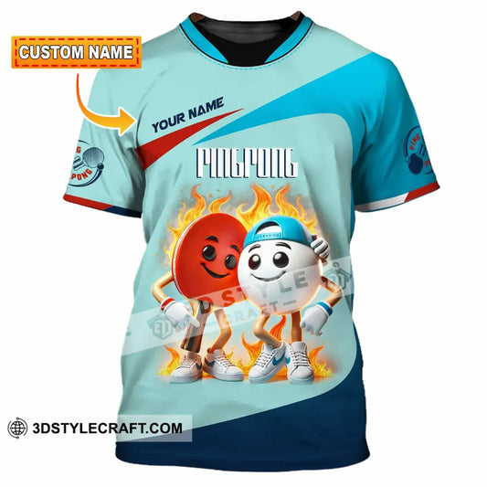 Unisex Shirt Custom Name Ping Pong Gift For Lover T-Shirt