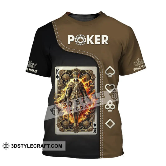 Unisex Shirt Custom Name Poker Gift For Lover T-Shirt / S T-Shirt