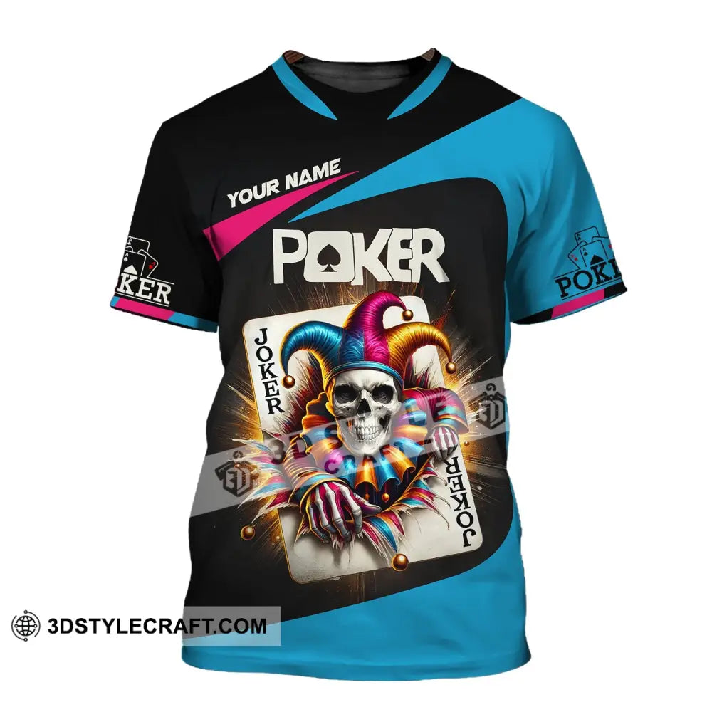 Unisex Shirt Custom Name Poker Gift For Lover T-Shirt / S T-Shirt