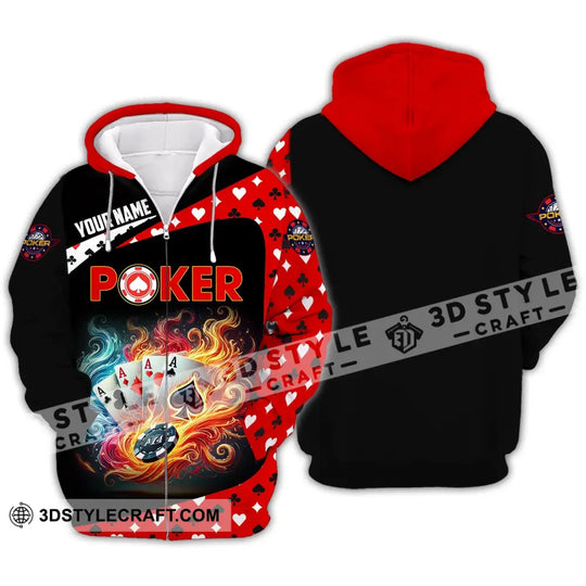 Unisex Shirt - Custom Name Poker Heart Shirt style option 3