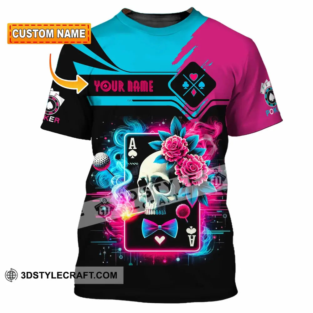 Unisex Shirt Custom Name Poker Hoodie Polo Long Sleeve T-Shirt