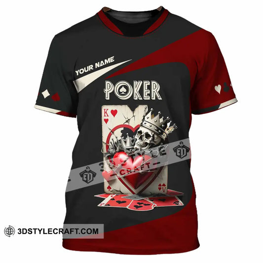 Unisex Shirt Custom Name Poker Hoodie Polo Long Sleeve T-Shirt / S T-Shirt