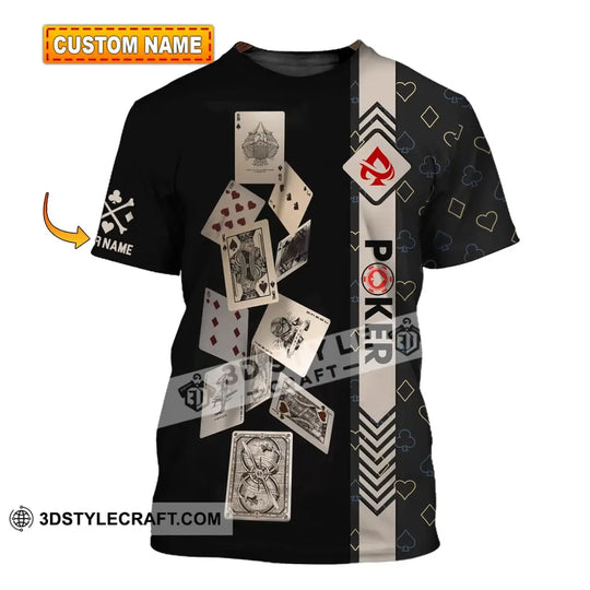 Unisex Shirt, Custom Name Poker Shirt, Poker T-Shirt Hoodie Long Sleeve Shirt, Casino Shirt style option 1