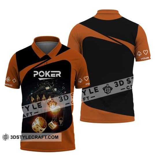 Unisex Shirt, Custom Name Poker T-Shirt, Poker Polo, Casino Poker style option 4