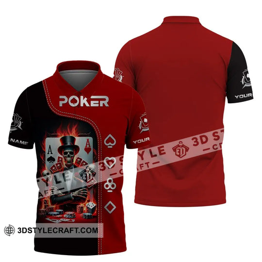 Unisex Shirt, Custom Name Poker T-Shirt, Poker Polo Hoodie Shirt, Poker Gift style option 4