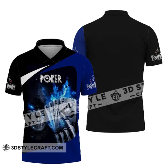 Unisex Shirt, Custom Name Poker T-Shirt, Poker Skull, Casino Shirt, Poker Gift style option 4