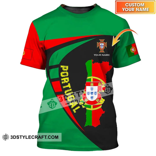 Unisex Shirt - Custom Name Shirt - Portugal Shirt Custom Name style option 1