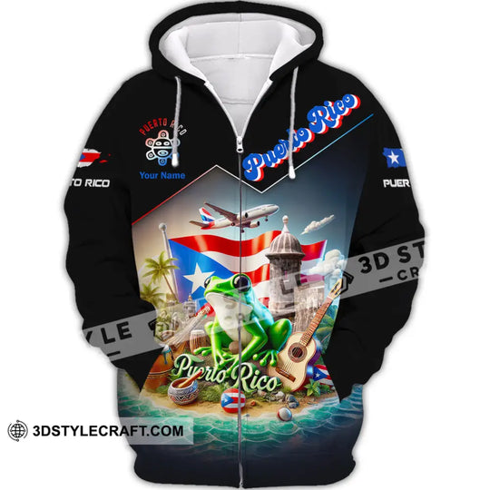 Unisex Shirt, Custom Name Puerto Rico Shirt, Puerto Rico Lover Polo Long Sleeve Shirt, Puerto Rico Gift style option 3