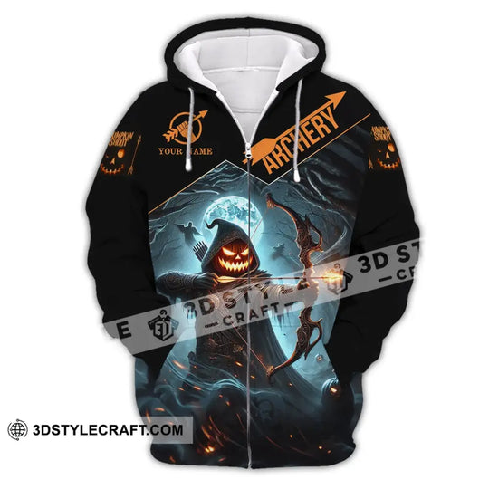 Unisex Shirt - Custom Name Shirt Pumpkin Shoot Archery style option 3
