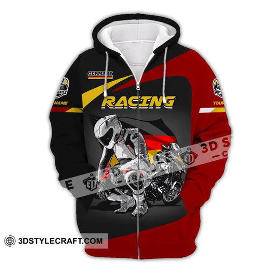 Unisex Shirt, Custom Name Racing Shirt, Germany Racing Polo Long Sleeve Shirt, Motorcycle Racing T-Shirt style option 4