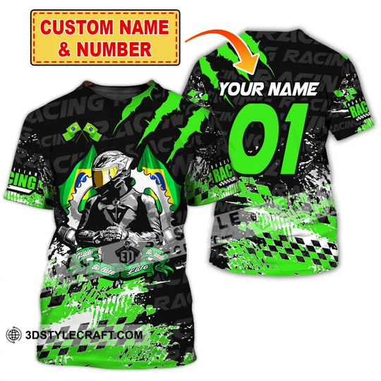Unisex Shirt, Custom Name Racing Shirt, Racing Polo Long Sleeve Shirt, Racing T-Shirt style option 1