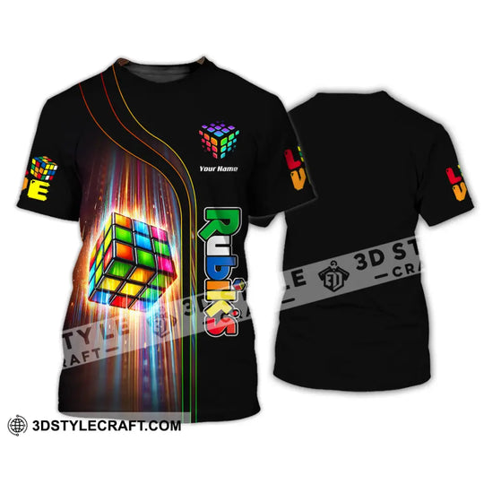 Unisex Shirt, Custom Name Rubik Shirt, Rubik Apparel, Rubik Polo Long Sleeve, Rubik Love T-Shirt style option 2