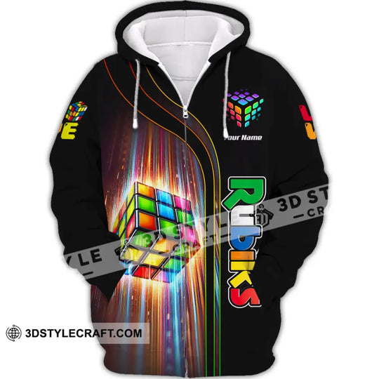 Unisex Shirt, Custom Name Rubik Shirt, Rubik Apparel, Rubik Polo Long Sleeve, Rubik Love T-Shirt style option 3